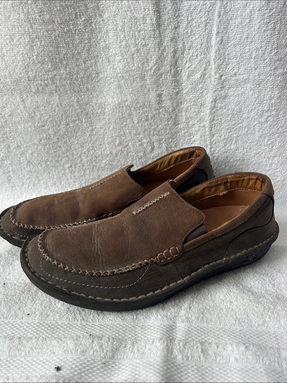 Roxy Men's Brown Slip-On Moccasin Loafers